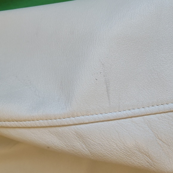 White Italian leather jacket - Picture 10 of 10